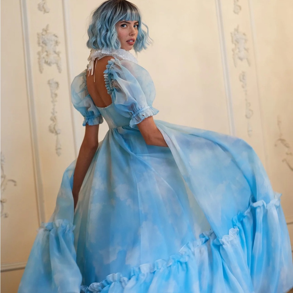 Selkie Blue Cloud Maxi Dress